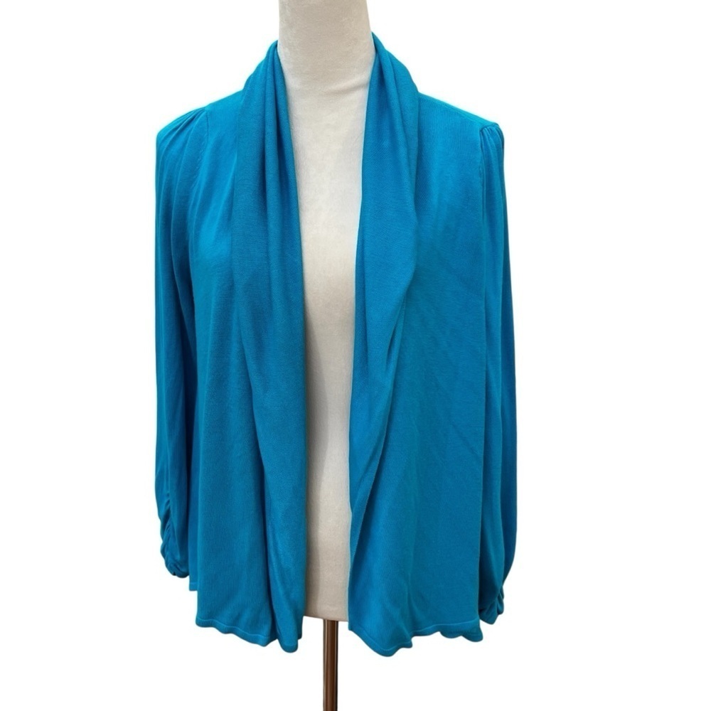INC International Concepts Women’s XL Blue Open Front Cardigan Viscose